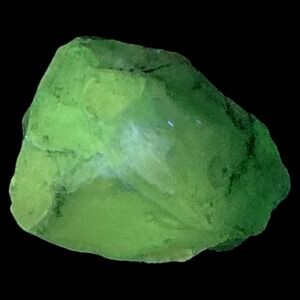 Teal Translucent Art Glass Cullet Glowing Manganese Slag Glass #6GL44